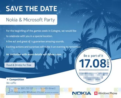 Nokia ve Microsoft 17 Ağustosta Almanya’da ortak bir parti düzenliyor