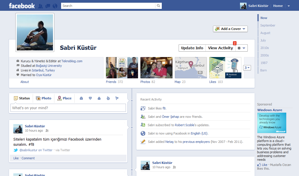 Facebook Timeline nasıl etkinleştirilir?