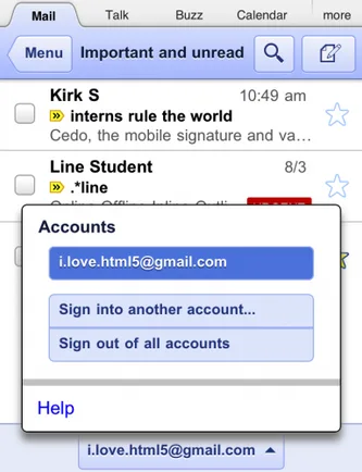 gmail-mobil-guncelleme-220911 Gmail mobil arayüzüne çoklu hesap desteği ekledi