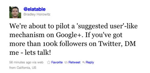 Google+’a Twitter’dakine benzer tavsiye edilen kullanıcı listesi geliyor