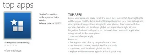 Nokia’nın ilk Windows Phone uygulaması Marketplace’deki yerini aldı
