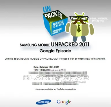 Samsung ve Google’dan ortak Unpacked etkinliği, Nexus Prime tanıtılabilir