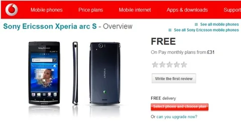 Sony Ericsson Xperia arc S İngiltere’de satışa sunuldu