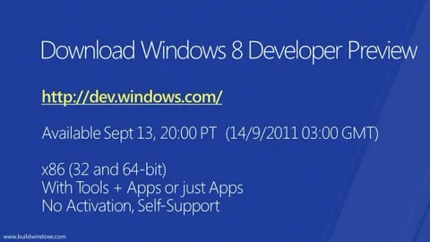 Windows 8 yazılımcı ön gösterimi ne zaman ve nereden indirilecek?