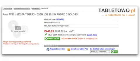 ASUS Eee Pad Transformer 2 yurtdışındaki bir alışveriş sitesinde ön siparişe çıktı