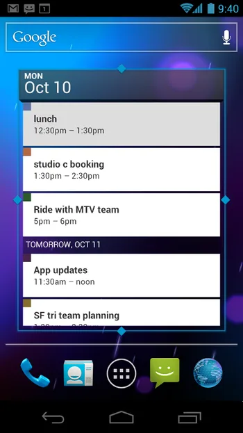 calendar-widget-lg Teknoblog Dosya: Android 4.0 Ice Cream Sandwich ile gelen yenilikler