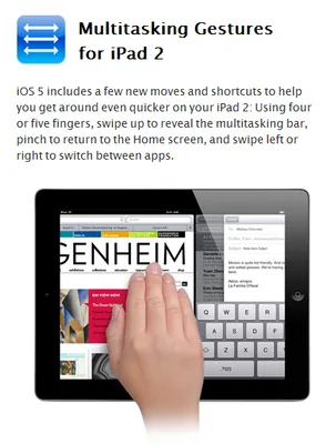 iOS 5’in çoklu görev hareketleri yeniliği sadece iPad 2 için mi?