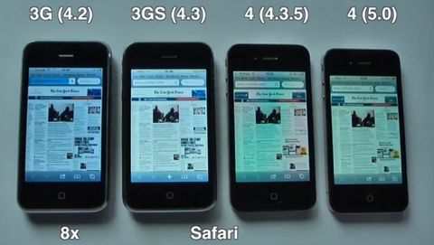 iOS 5 ve iOS 4.3.5 yüklü iPhone 4’lerin hız kapışması – Video