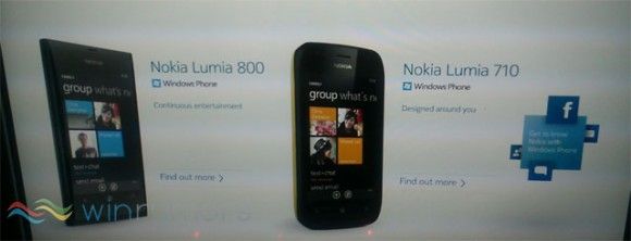 Nokia World öncesinde Windows Phone cihazları Lumia 800 ve Lumia 710 internete sızdı
