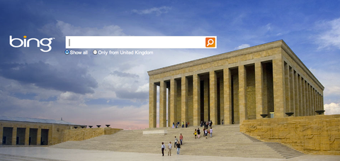 Bing Atatürk’ü Büyük Britanya sayfası üzerinden anıyor