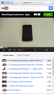 Google+ için son yenilikler: YouTube oynatıcısı ve Chrome eklentileri