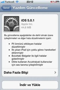 iOS 5.0.1 güncellemesi hafta başında keşfedilen güvenlik açığını da kapatıyor