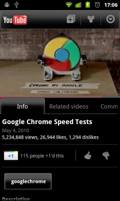 YouTube’un Android uygulamasına +1 butonu