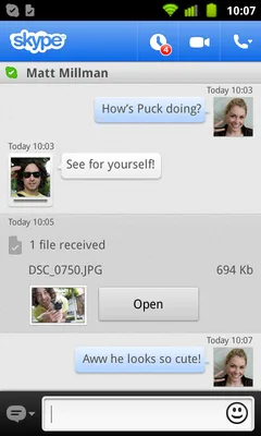 Skype’ın Android versiyonuna fotoğraf ve video paylaşım desteği geldi