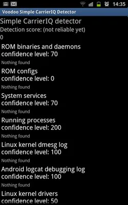 Android için Carrier IQ’nun varlığını saptayan uygulama: Voodoo Simple Carrier IQ Detector