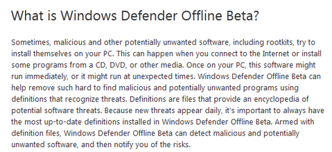 Windows Defender Offline aracıyla bilgisayar başlamadan önce zararlı yazılım temizleme