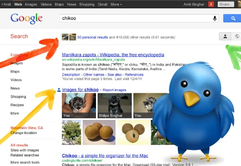 Google’ın yeni servisi Arama artı Sizin Dünyanız Twitter’ı kızdırdı