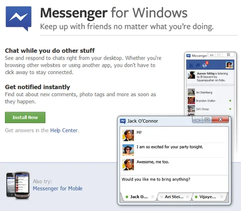Windows için Facebook Messenger resmileşti, Mac versiyonu yolda