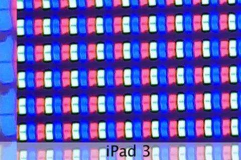 Yeni iPad’in Retina ekranı mikroskop altında