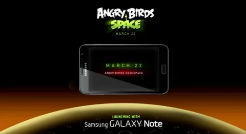Angry Birds Space oyunu çıkışını Samsung Galaxy Note ile yapacak – Video