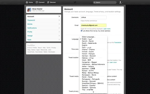 Twitter’a yeni diller eklendi