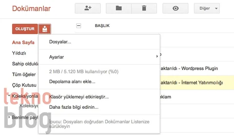 Google Dokümanlar servisinde depolama alanı büyüklüğü 5 GB’ye yükseltildi