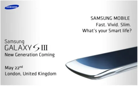 Samsung Galaxy S III bu kez bir basın davetiyesinde kendini gösterdi