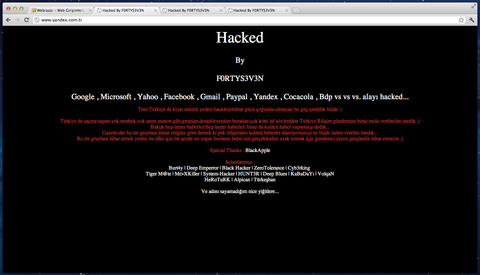 .com.tr uzantılı web sitelerine saldırı