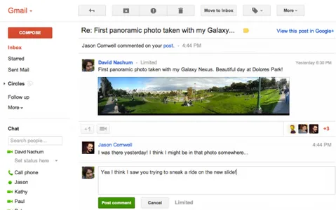 Gmail’e gerçek zamanlı Google+ takip entegrasyonu