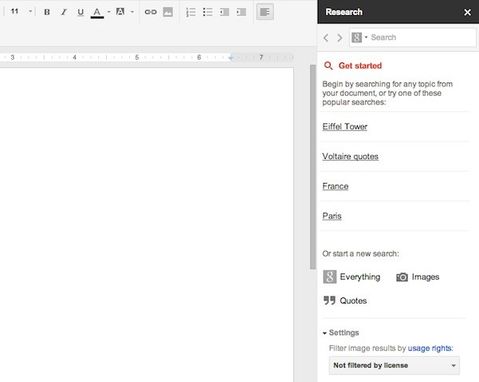Google Docs’a yeni bir Araştırma aracı eklendi