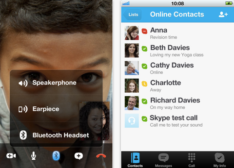 iOS için Skype 4.0 kullanıcı arayüzü ve performans güncellemeleriyle geldi