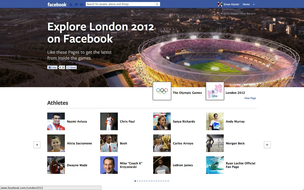 Facebook Olimpiyat Oyunları’na özel sayfasını yayına soktu