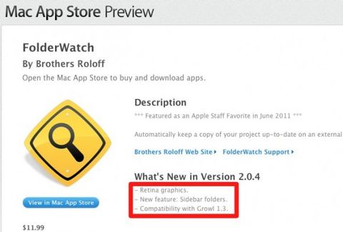 Retina Ekran destekli uygulamalar Mac App Store’da görülmeye başlandı