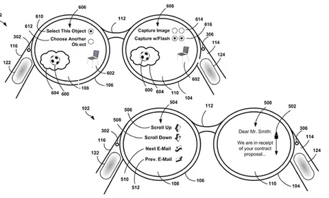 Google Project Glass’ın yana yerleştirilmiş trackpad’inin de patentini aldı