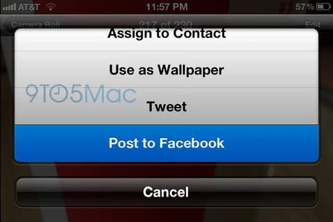 iOS 6’da geleceği söylenen Facebook entegrasyonu Twitter’ınkine benzeyecek