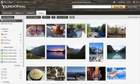 Yahoo Mail’in fotoğraf uygulaması hem web hem de mobilde kullanılabilecek