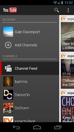 Android 4.0 destekli YouTube uygulaması kanal ve abonelik desteği sunuyor