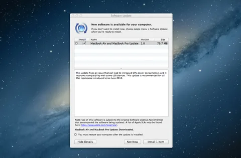 Apple MacBook Air ve Pro’nun CPU güç tüketimi ve USB sorunlarına çözüm olan bir güncelleme yayınladı