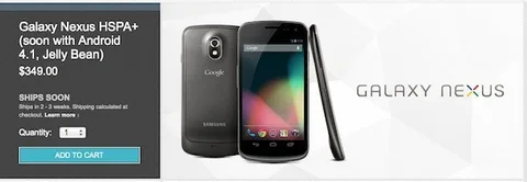 Galaxy Nexus ABD’deki Google Play mağazasında yeniden satışa çıktı