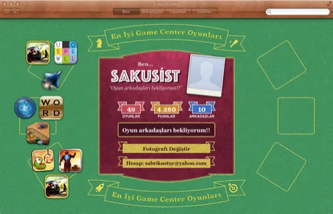 OS X Mountain Lion oyun tabanlı sosyal ağ Game Center’a kavuştu