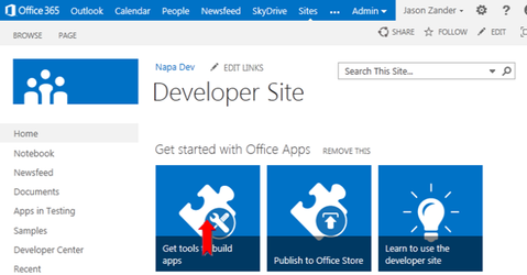 Microsoft Office 365 için Napa bulut tabanlı geliştirme araçlarını tanıttı