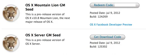 Apple OS X Mountain Lion Golden Master sürümünü yayınladı