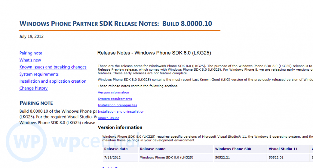 Windows Phone 8’e ait SDK internete sızdı