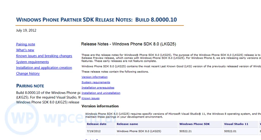 Windows Phone 8’e ait SDK internete sızdı