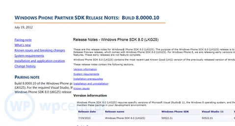 Windows Phone 8’e ait SDK internete sızdı