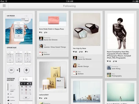 Pinterest iPad Uygulama İncelemesi