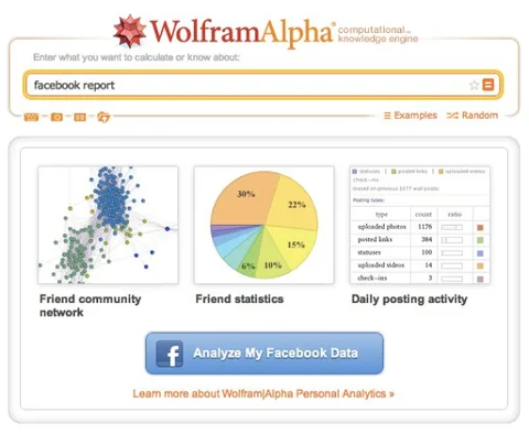 Wolfram Alpha kişisel Facebook veri analiz aracını devreye soktu