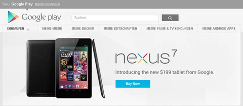 Nexus 7 Almanya, Fransa ve İspanya’da satışa sunuldu