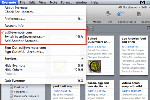 Mac için Evernote hızlı hesap değiştirme ve LinkedIn entegrasyonu özelliklerini kazandı