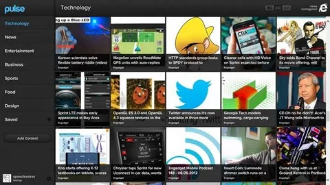 Pulse haber okuyucusu web sitesini IE10’a özel dokunma işlevleriyle açtı